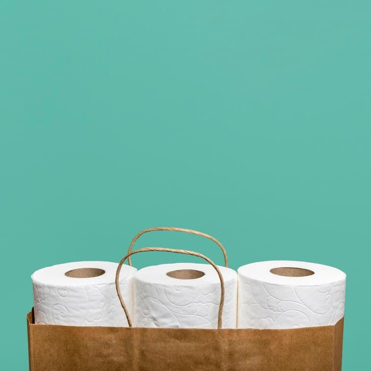 front-view-three-toilet-paper-rolls-paper-bag