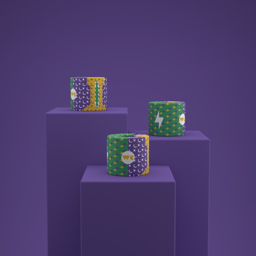 WC 100% Recycled Toilet Paper Purple