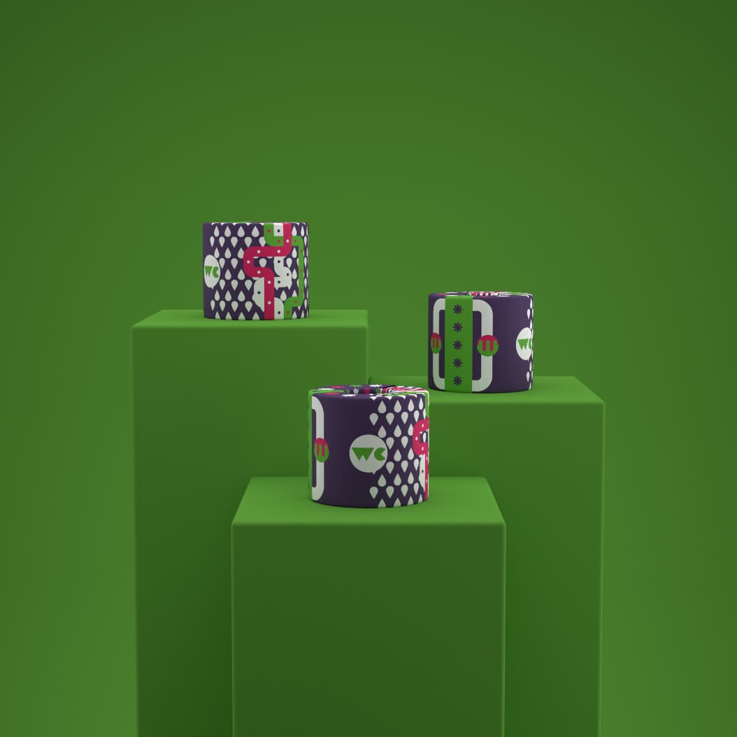 WC 100% Recycled Toilet Paper Green